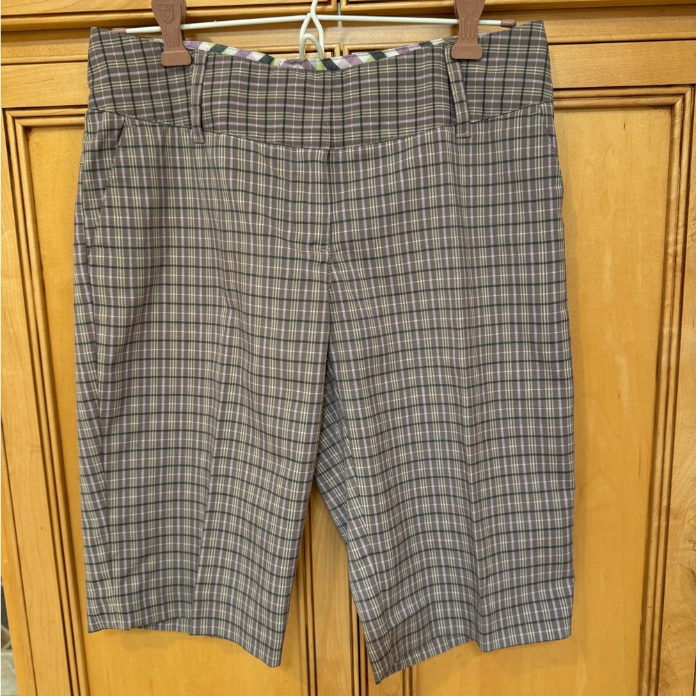 Women’s Adidas Gray Flat Front Shorts with Classic Design